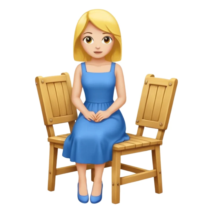 a woman with yellow skin sitting on a chair sticker