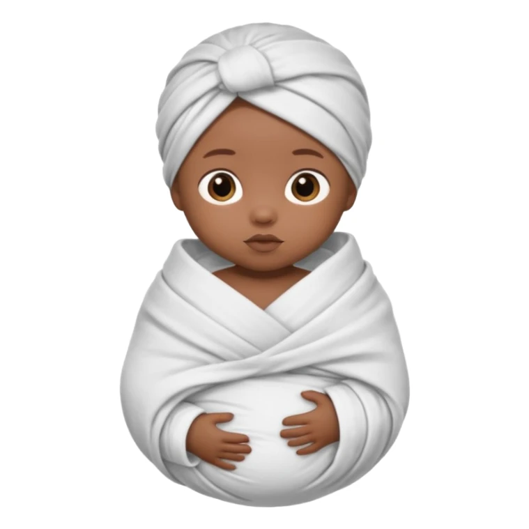 newborn black baby in a swaddle sticker