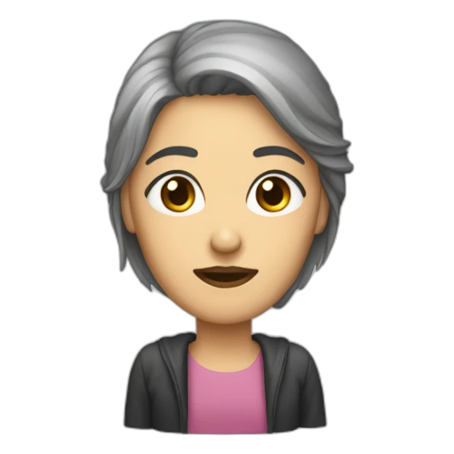 une femme qui pleure avec une barbe sticker