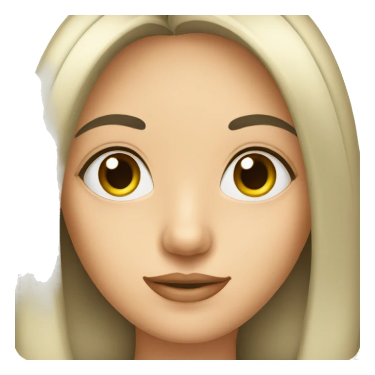 Lady with black long hair, small nose and big eyes sticker