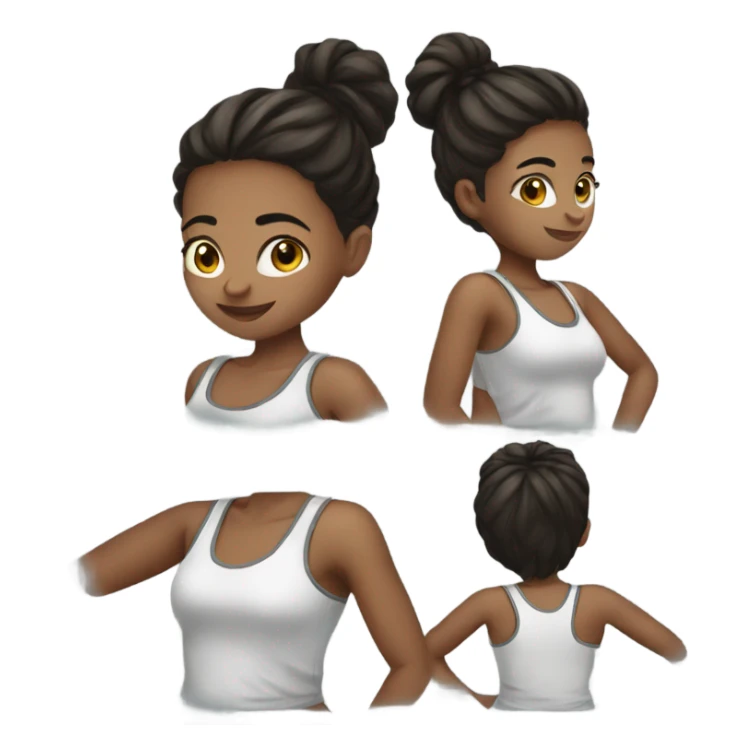 Girl with a tank top sticker