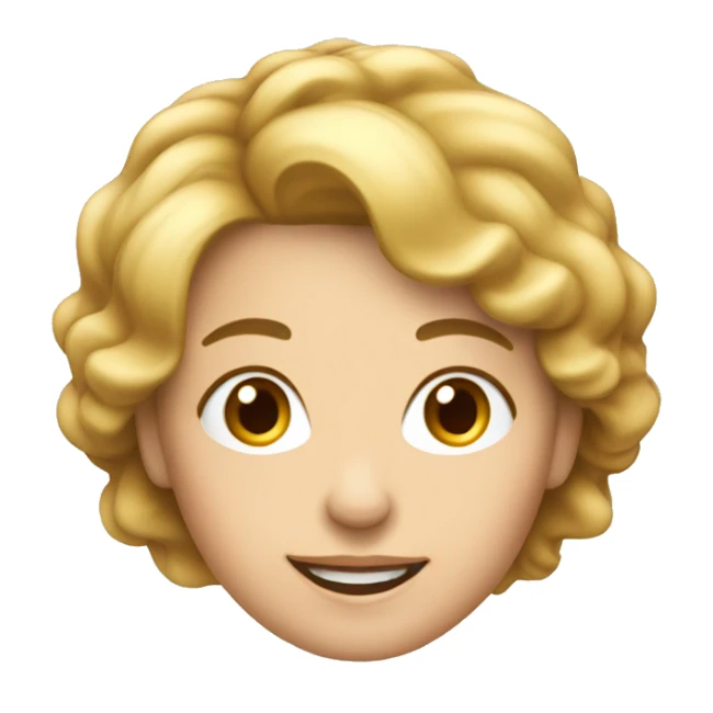 Mujer de 50 años cabello rubio corto está feliz sticker