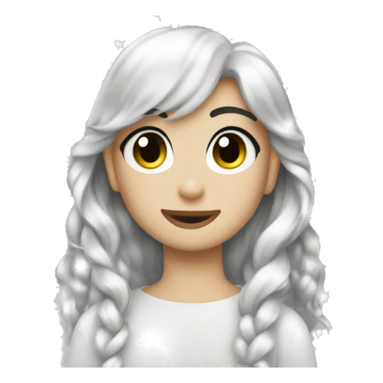 Sparkly and white aesthetic emojis trendy sticker