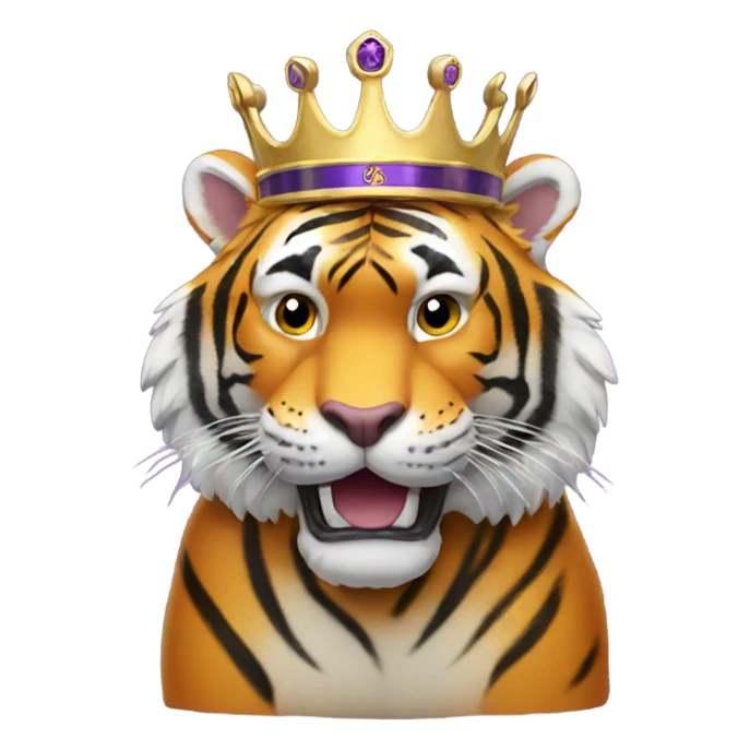 LSU Mike the Tiger holding Crown Royal sticker