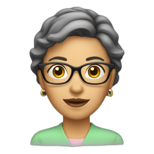 lady with glasses driving sticker
