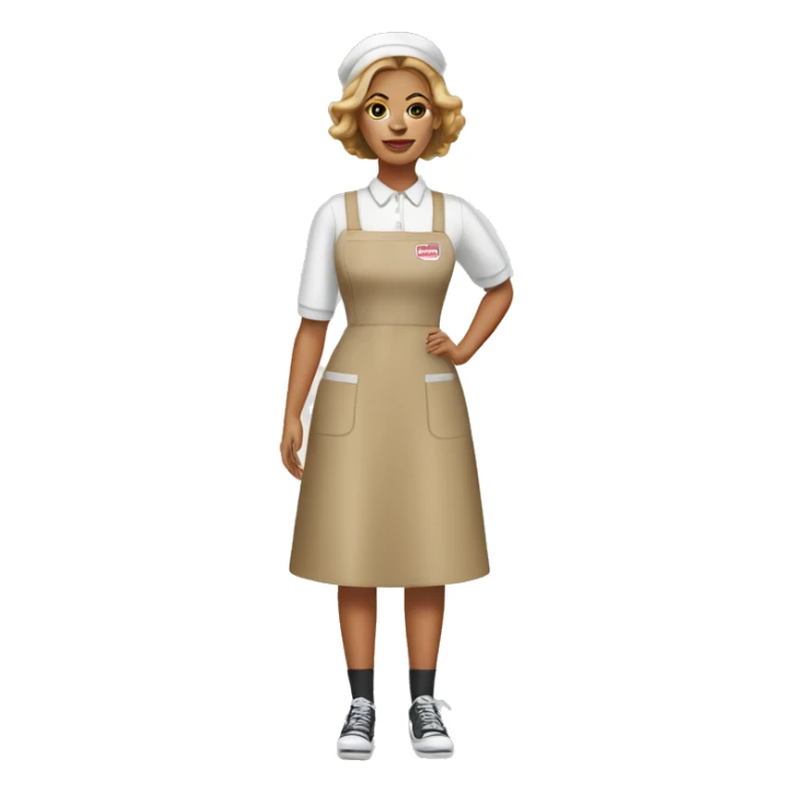Beyoncé wearing a lunch lady outfit  sticker