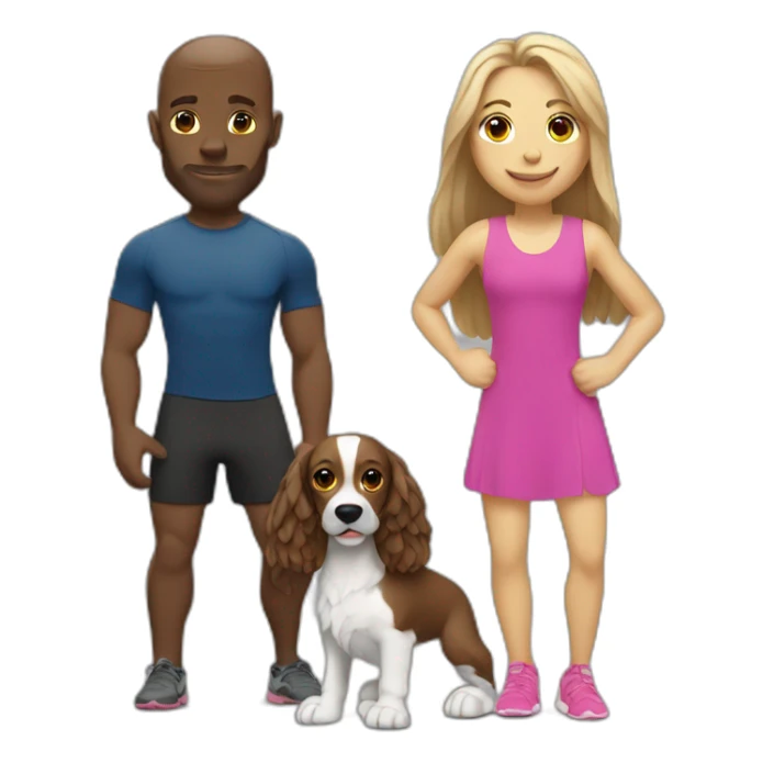 Sprinter spaniel with white man and woman sticker