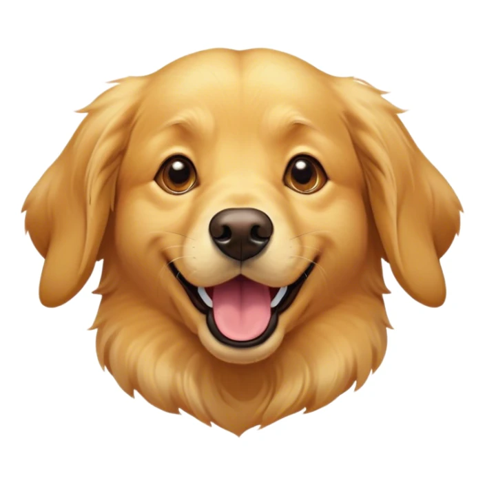 Cinematic Comical Golden Retriever Portrait Emoji, Head tilted dramatically with an exaggeratedly amused expression, featuring a vibrant golden coat with a lively sheen, wide, expressive brown eyes filled with playful disbelief, Simplified yet hilariously expressive features, highly detailed, glowing with a slightly sassy glow, high shine, dramatic yet playful, stylized with an air of cheeky mischief, bright and endearing, soft glowing outline, capturing the essence of a spirited and over-the-top companion, so meme-worthy it feels like it could side-eye its way into internet fame instantly! sticker