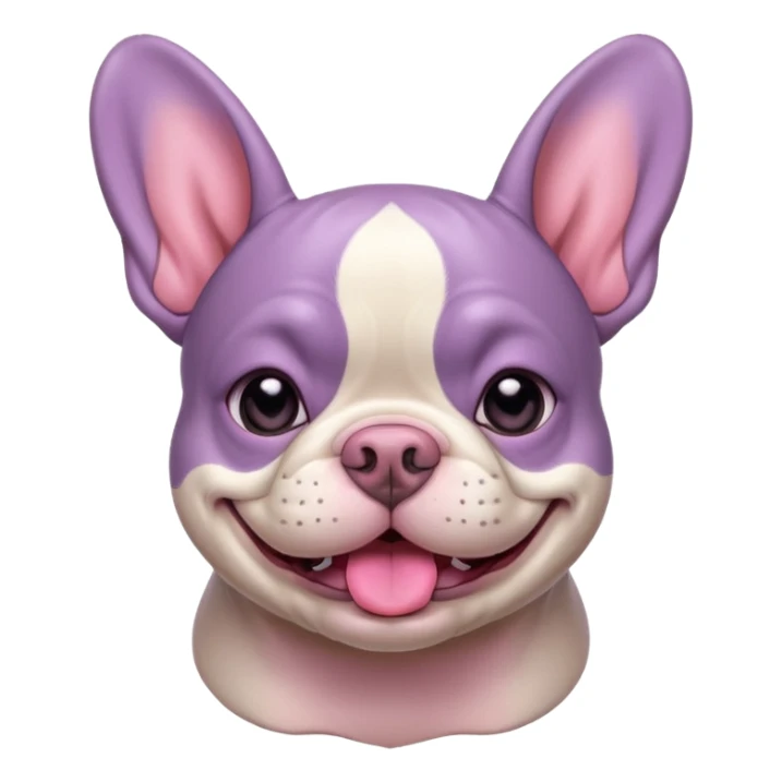 lilac french bulldog smiling sticker