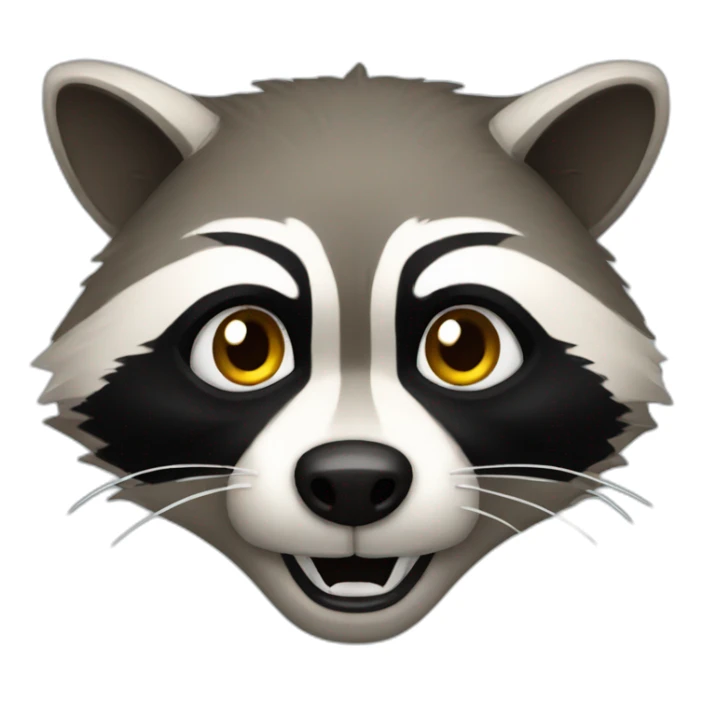 very angry raccoon sticker