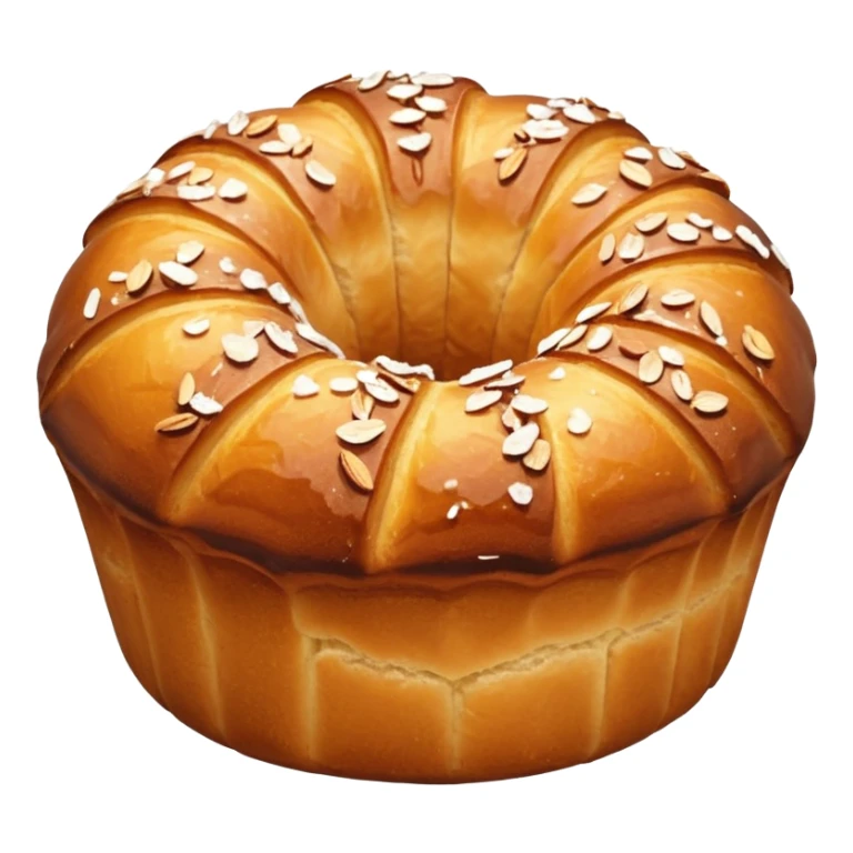 French kougelhopf with almonds on the top sticker