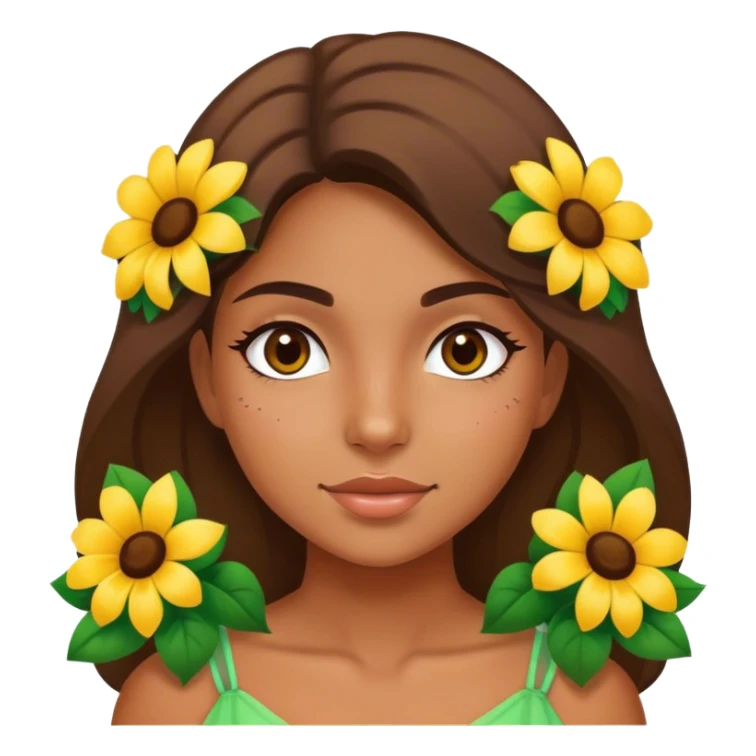 Brazilian girl with flowers sticker