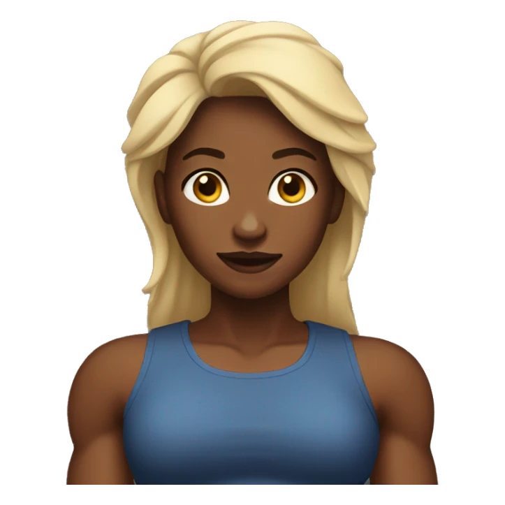 Black woman with muscle  sticker