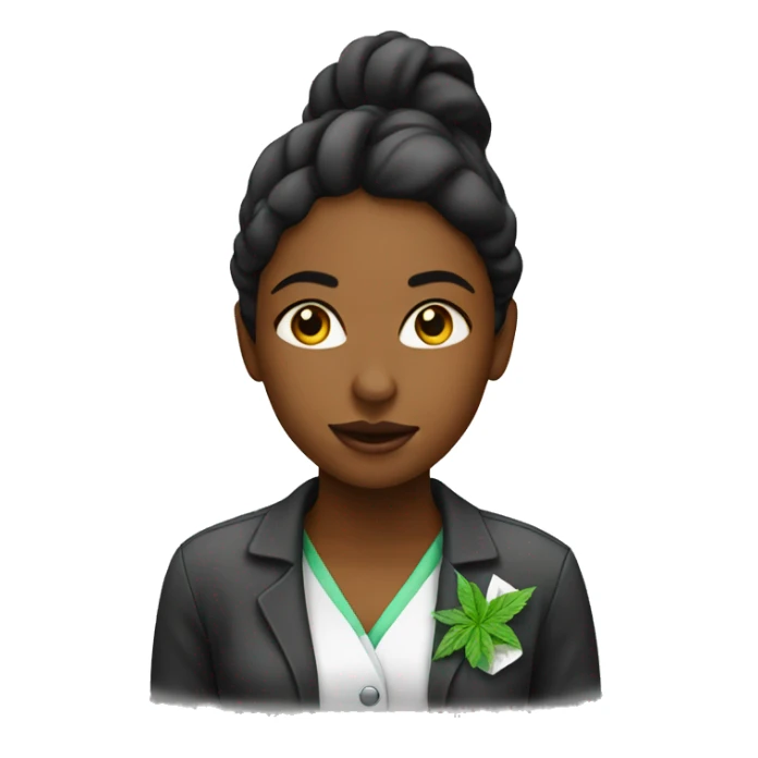 Girl working in a dispensary sticker