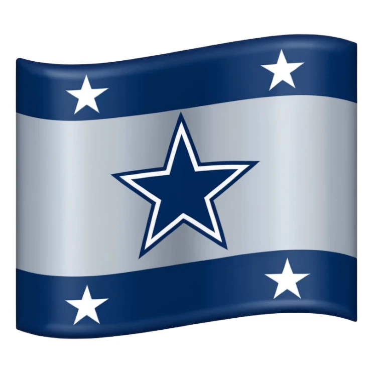 Dallas cowboys flag no stripes sticker