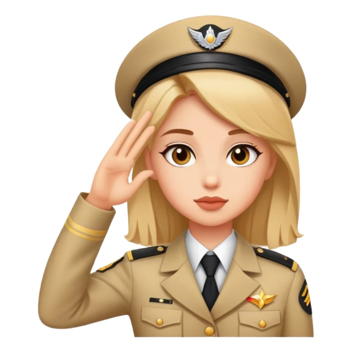 Girl saluting with sass sticker