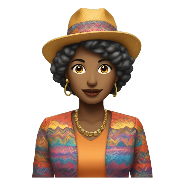 Woman wearing lingo  sticker