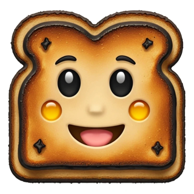 blackened burnt toast sticker