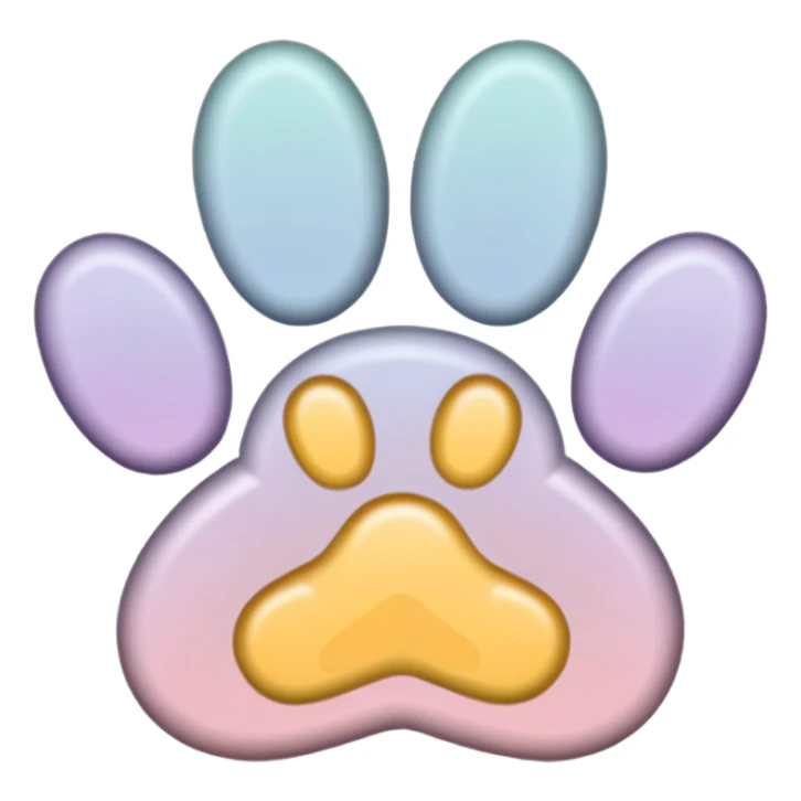 a very light pale pastel #ffbe8c pawprint sticker