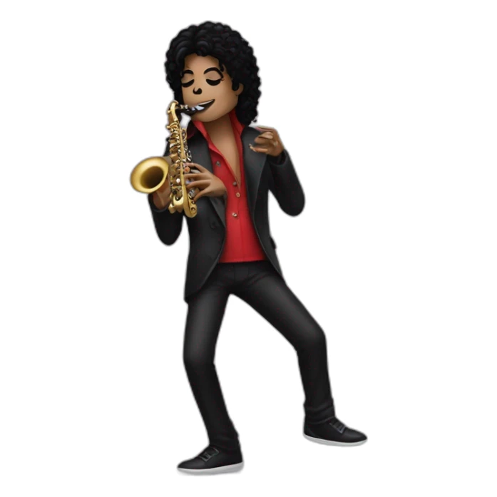 michael jackson thriller holding a saxophone sticker