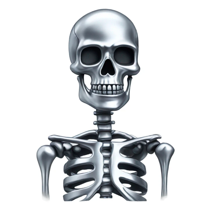skeleton made out of chrome sticker