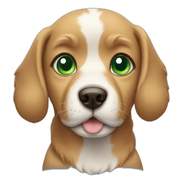 dog with green eyes sticker