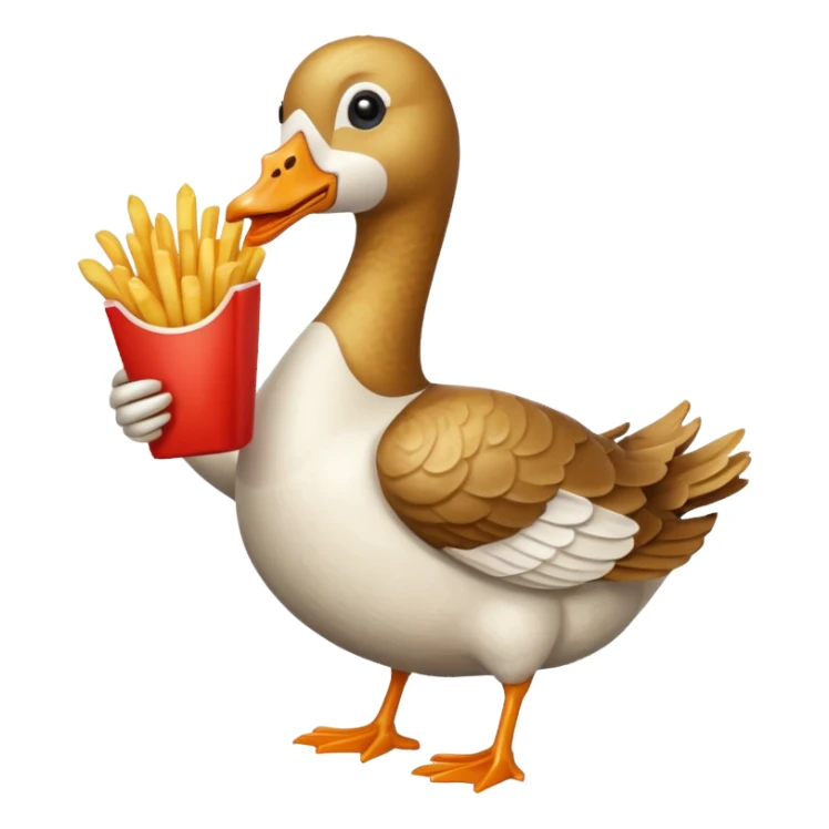 GOOSE HOLDING FRENCH FRIES sticker