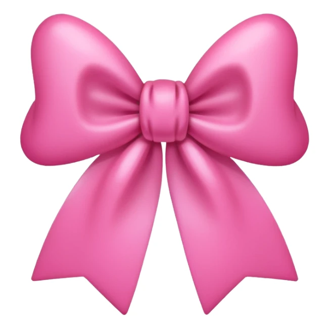 cute pink emoji of a bow sticker
