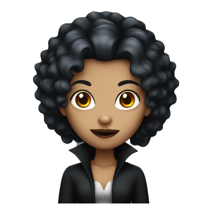 Female vampire with mixed black and pik hair sticker