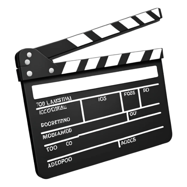 extreme minimalist clapperboard, outline only, no internal details, pure simplicity sticker