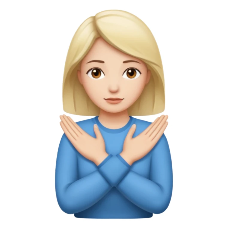 decision gesture women cross hands no Signal sticker