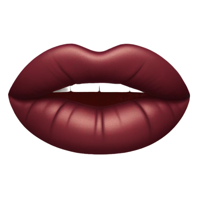 A burgundy-colored lipstick kiss mark. sticker
