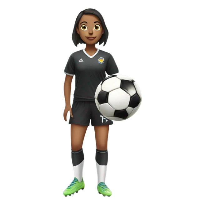 Girl Soccer player with penguin feet  sticker