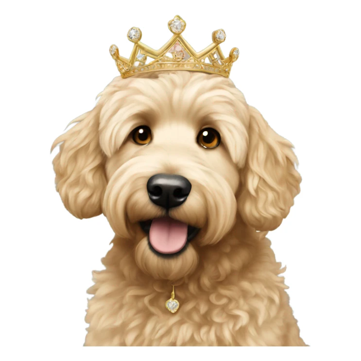 Golden doodle tiara sticker
