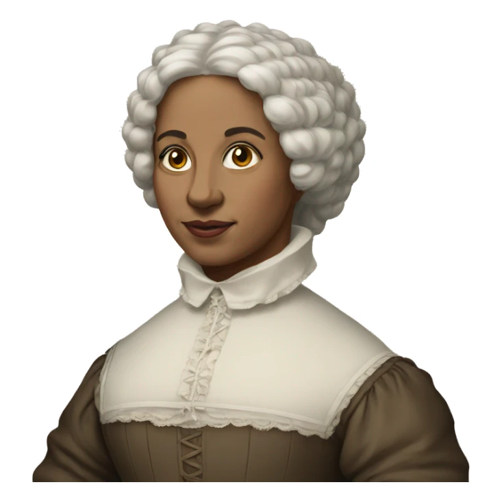 white woman from 1600s virginia sticker