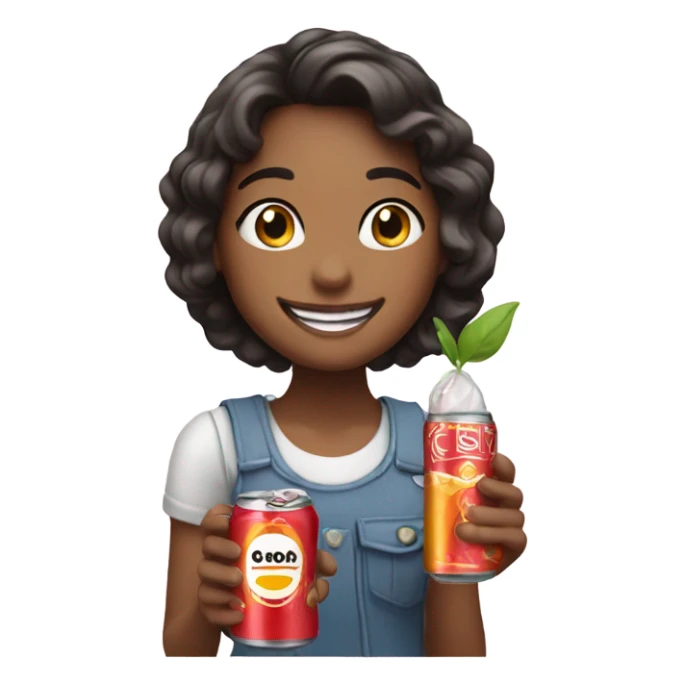 Girl with bloom soda  sticker