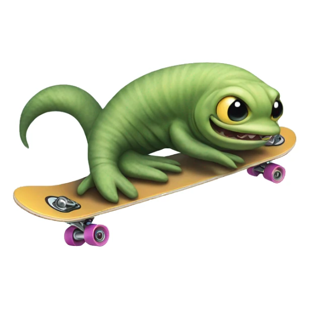eel wearing a chain on a skateboard sticker