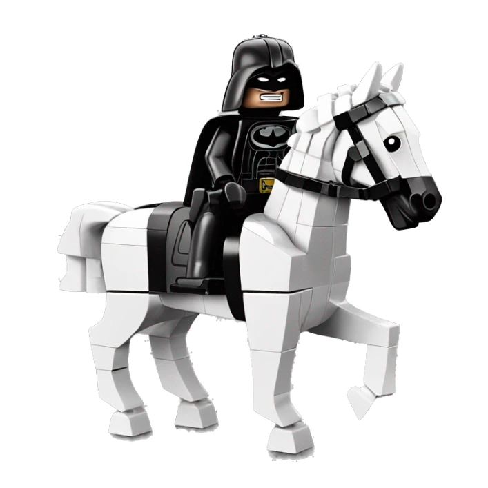 Lego horse with Batman racing against Darth Vader’s horse  sticker