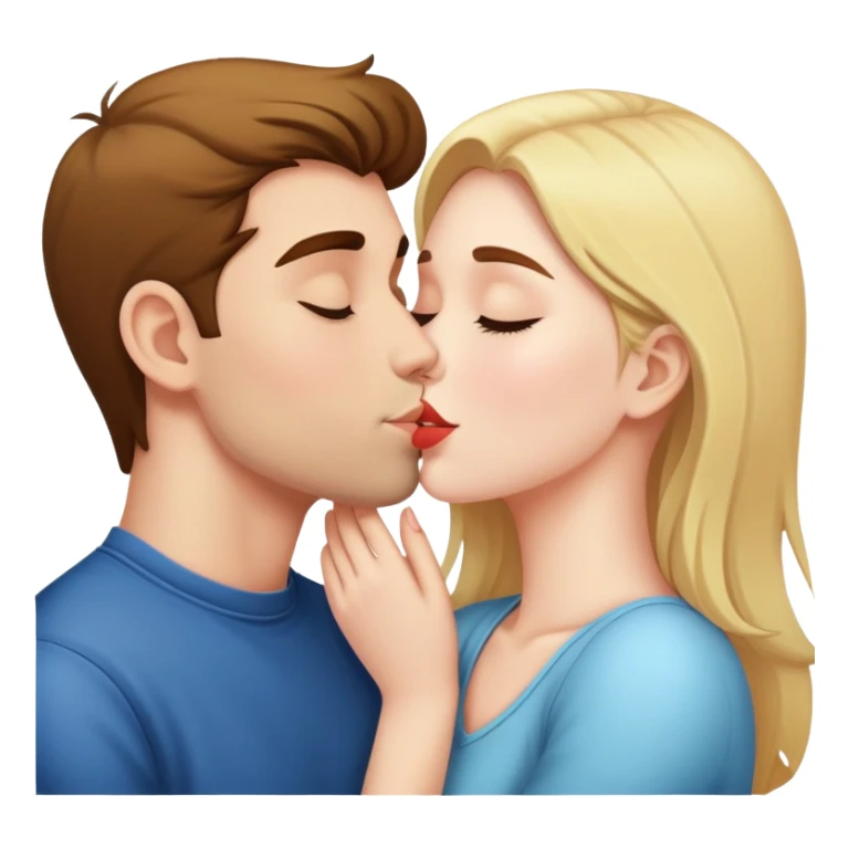 Girl kissing her boyfriend sticker