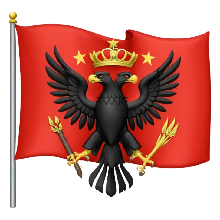 Flag emoji of 1992 dardania flag sticker