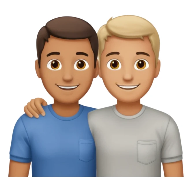 dos amigos hombres que comparten arquiler sticker