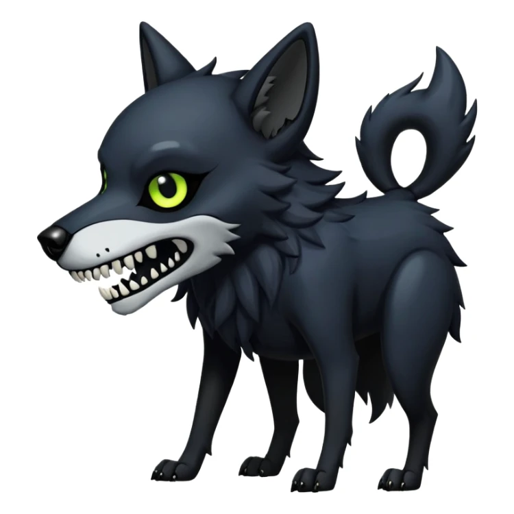 furry, black, skullwolf-skulldog, cadaver-wolf-fursona-OC art by artist:wingedwolf94, Puro the black latex-wolf sticker