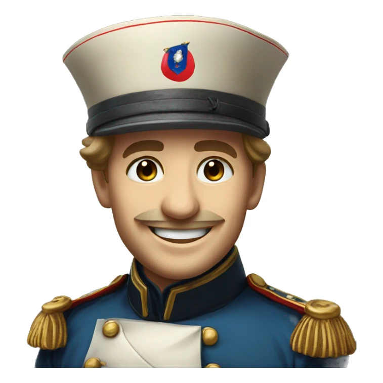 smiling French soldier in the Crimean War sticker