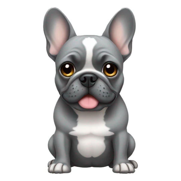 Gray french bulldog sticker