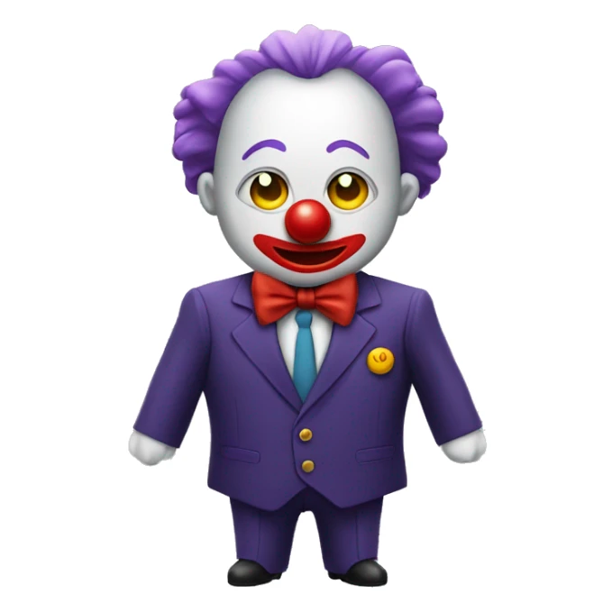 Clown on a business professional suit  sticker