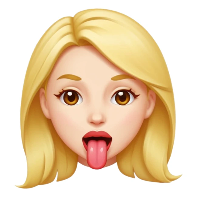Girl with tongue out winking sticker