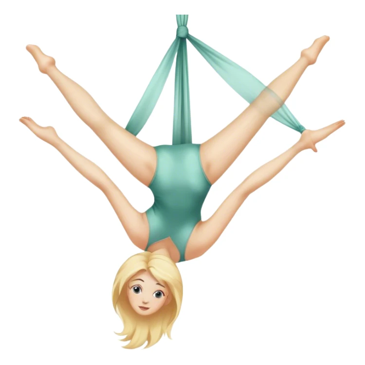 Woman with blond hair doing aerial silks sticker