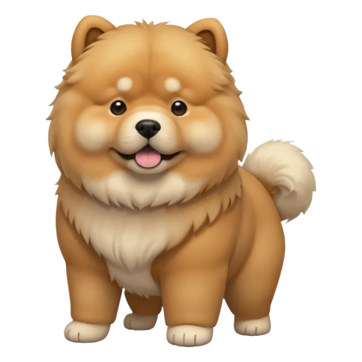 a full body of cute chow chow sticker