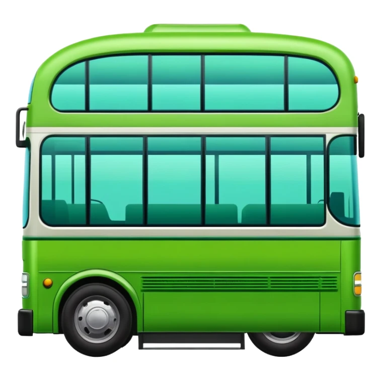bright green city bus facing right sticker