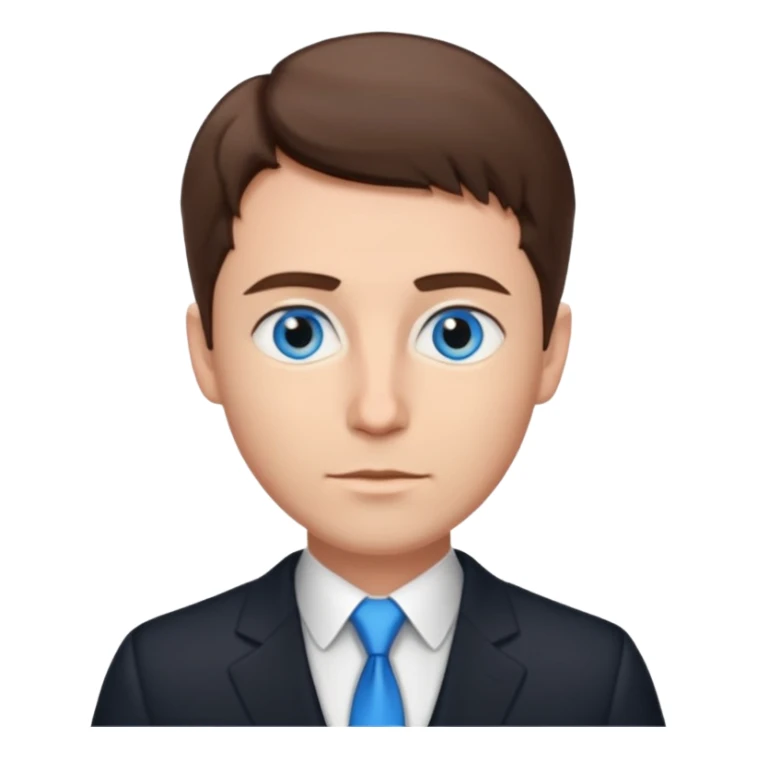Man lawyer with blue eyes and short brown hair  sticker